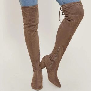 Brand New Tan Over the knee boots